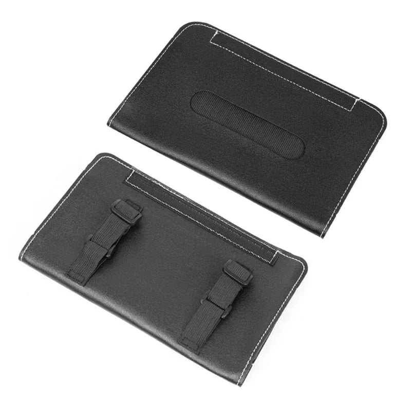 Car Tissue Box Hanging Sun Visor, Backrest Sunroof, Car Drawer Hanging Creative Leather Car Interior Supplies