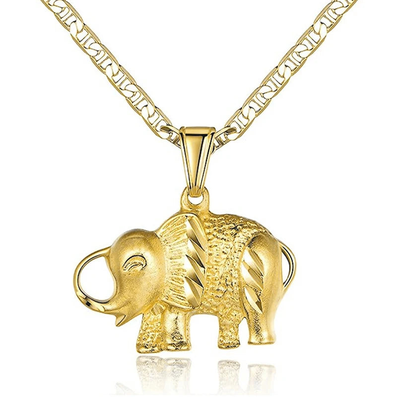 Elephant Pendant Chic Animal Necklace for Women Metal Gold Color /silver Color Jewelry for Daily Life Trendy Accessories Main image
