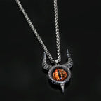 Retro Devil Eyes Pendant Necklace Punk Hip Hop Necklace New Men's Fashion Vintage Creative Personality Jewelry Gift