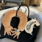 Creative Soft Cervical Support Pillow Shiny Nails Thickened Funny Finger Pillow Comfortable U-shaped Pillow Party Decoration