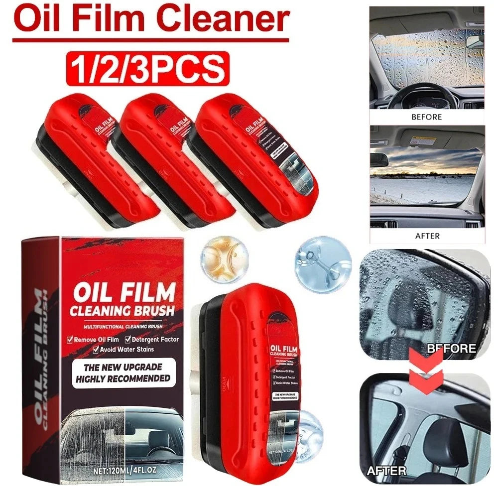 1pcs Oil Film Cleaning Brush,Glass Wipe Board Cleanin Brush Portable Effective Oil Film Cleaning Tool for Car Windshield