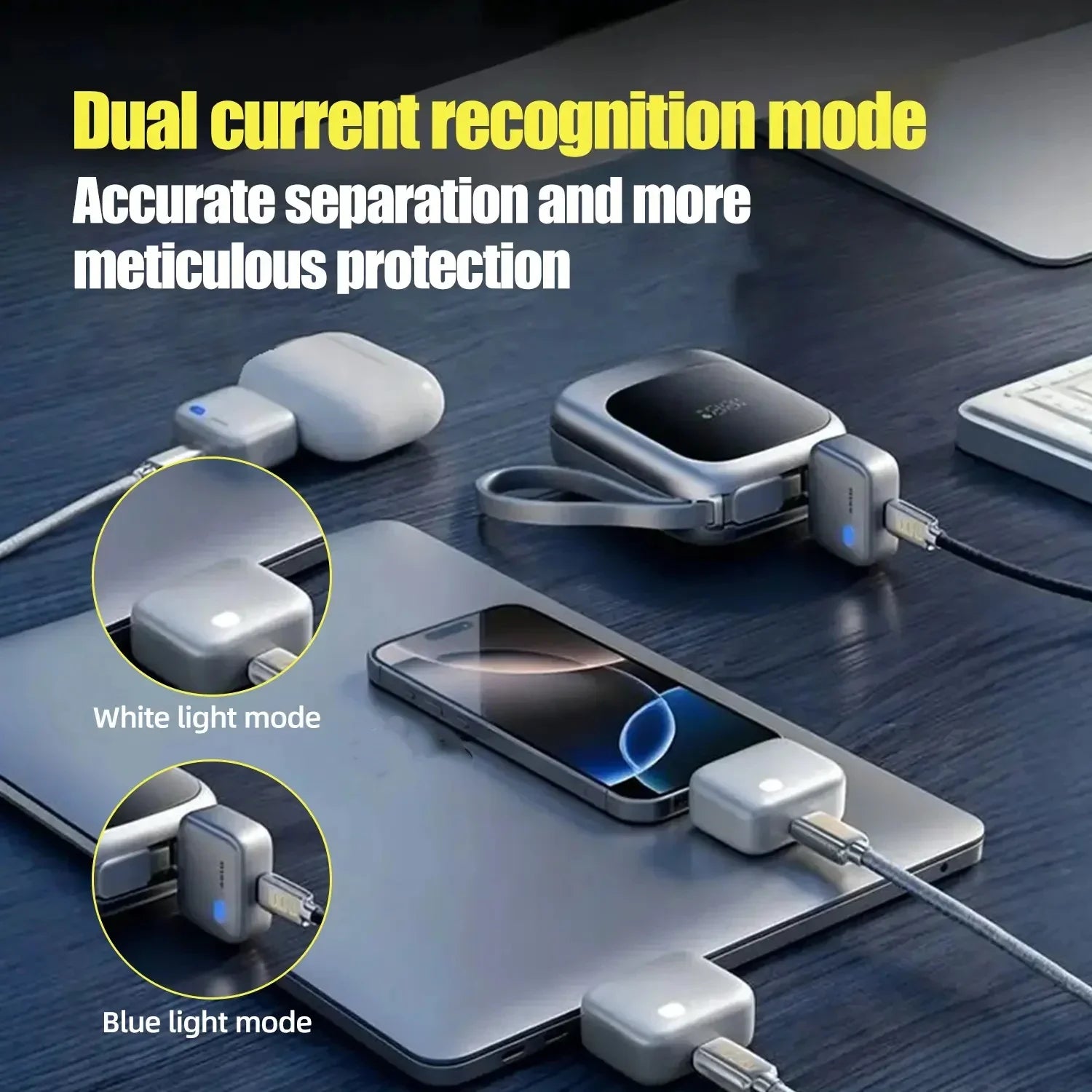 140W Charger Smart Stop Charge Automatic Physical-Disconnect Battery Guard Anti-Overcharge Protection Charge Adapter Type-C Port उप चित्र