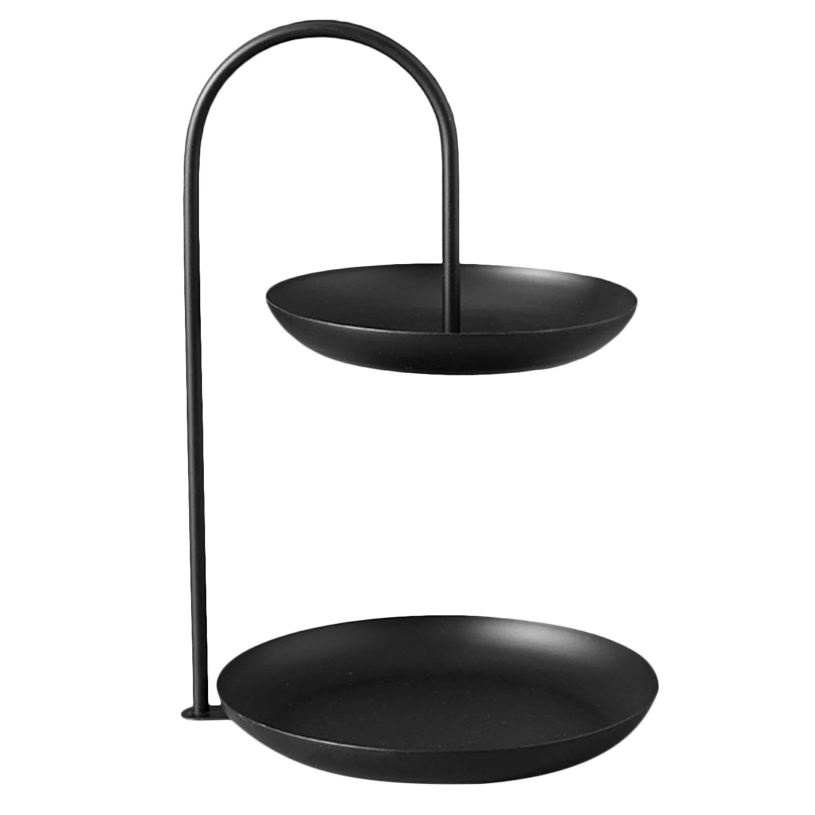 2 Tier Iron Fruit Serving Tray Waterproof Multi Tier Storage Platter For Coffee Table Party