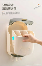 Dust Cover Drain Cutlery Organizer No Drill Wall Hanging Chopstick Cage Durable Easy Clean Kitchen Spoon Fork Storage Holder