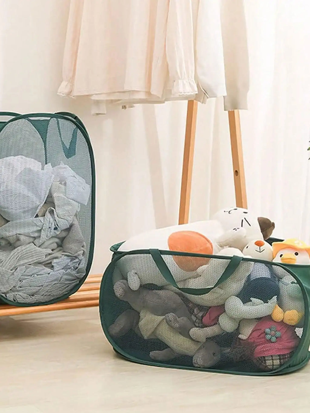 Foldable Dirty Laundry Basket, Open-Top Laundry Hamper, Foldable Storage Basket, Household Laundry Storage Bin, Home Organization and Storage Supplies