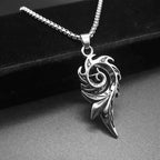New phoenix spiral stainless steel pendant necklace punk style couple party necklace lucky necklace