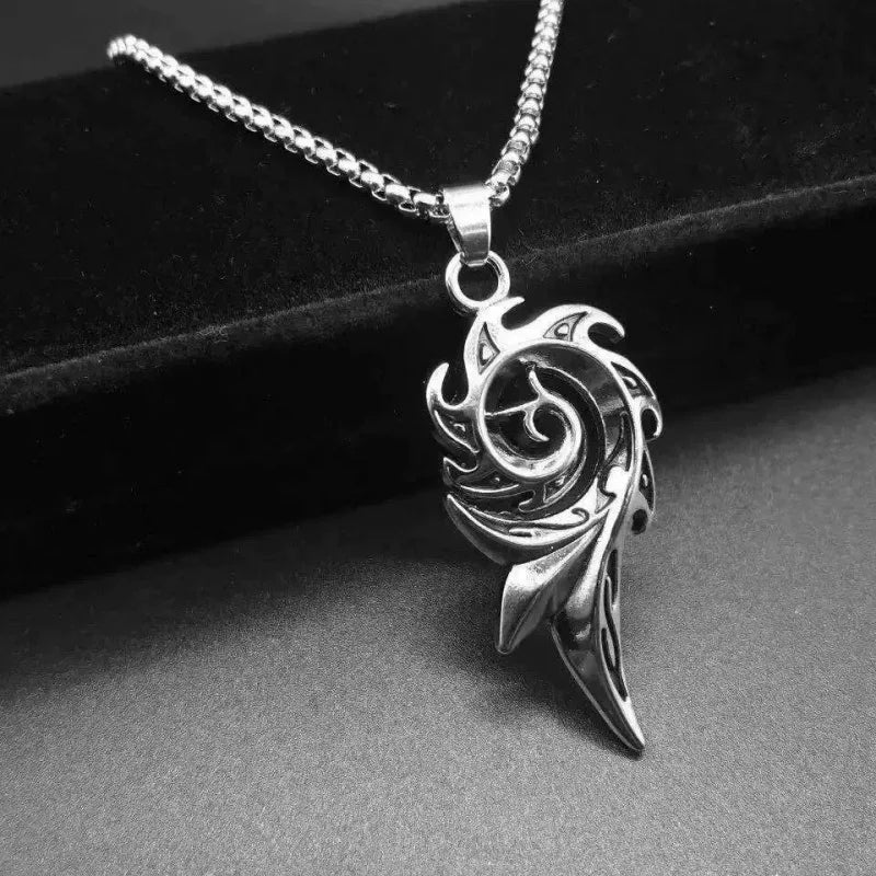 New phoenix spiral stainless steel pendant necklace punk style couple party necklace lucky necklace मुख्य तस्बिर