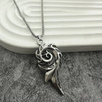 New phoenix spiral stainless steel pendant necklace punk style couple party necklace lucky necklace