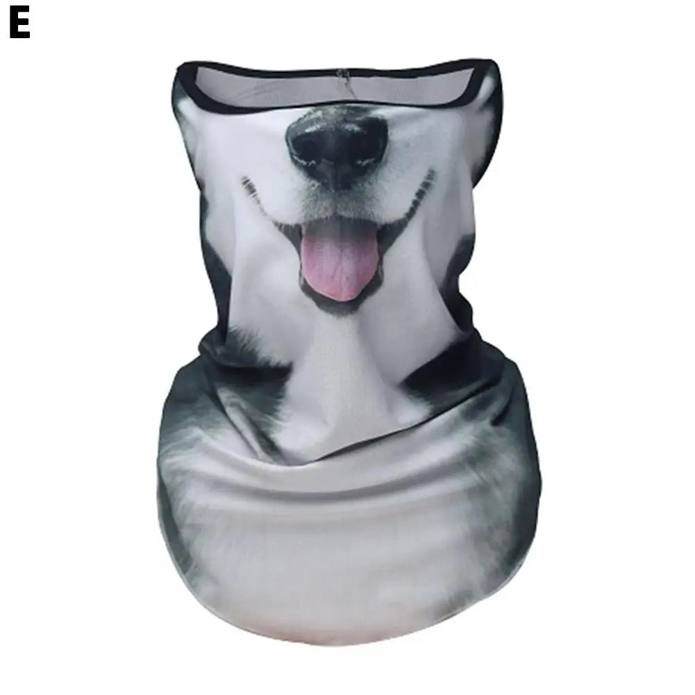 3D Cute Animal Balaclava Motorcycle Motocross Ski Snowboard Hat Helmet Liner Cat Dog Biker Neck Warmer Face Cap Cycling Headgear