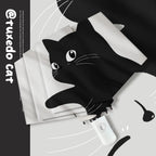 Classic Tuxedo Cats Auto Parasol - Heavy Duty UPF 50+ Black Lining, 8 Fiberglass Ribs Wind Resistant, Digital Print Foldable for