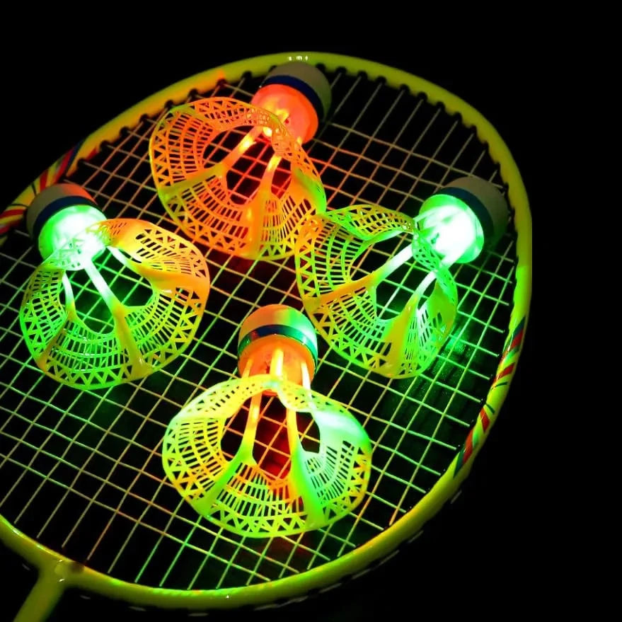 Glow-in-the-Dark LED Badminton Shuttlecocks (1/2/5 Packs): Windproof Design for Practice & Nighttime Play