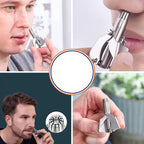 Portable Stainless Steel Nose Ear Hair Trimmer Waterproof Washable Painless Hair Clipper Required With Matching Cleaning Brush