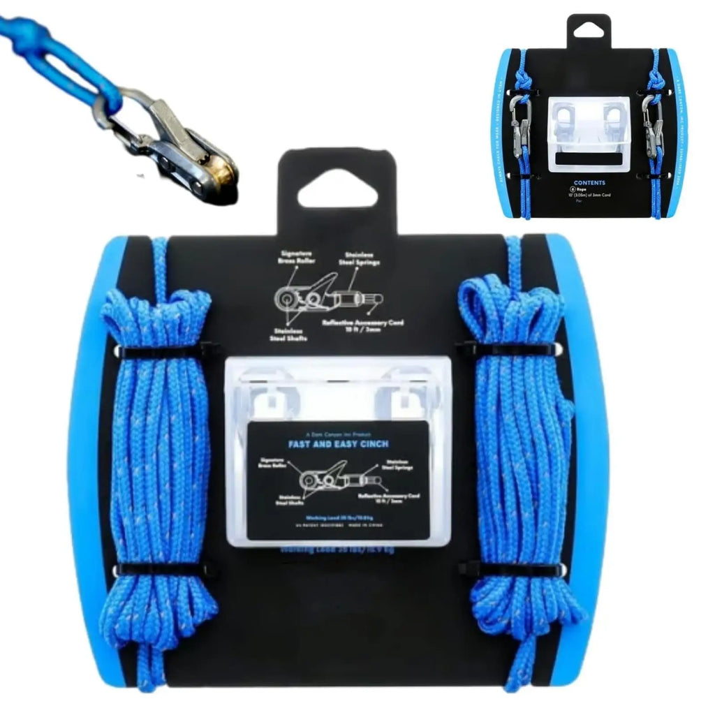 Rope Tightening Tool & Tensioner，Heavy-Duty Retractable Tie Down Rope for Camping, Tarp, Hammock,Boating & Outdoor Gear Securing