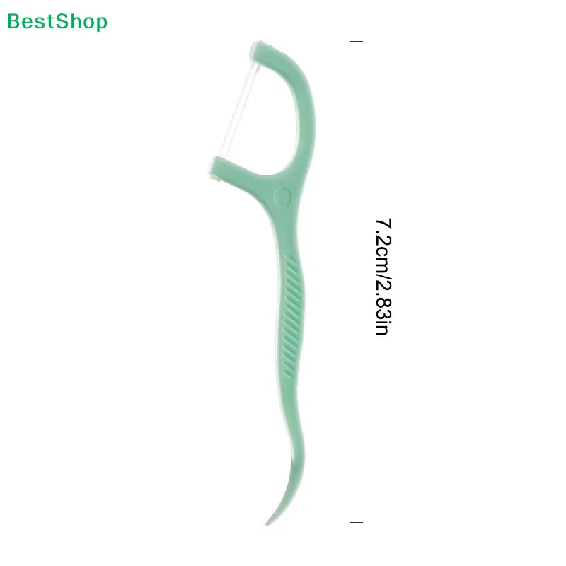 Mint Fresh Double-Line Floss Picks (50-Count) | Dual-Strand Teeth Cleaning Sticks, Deep Plaque Removal for Daily Oral Care