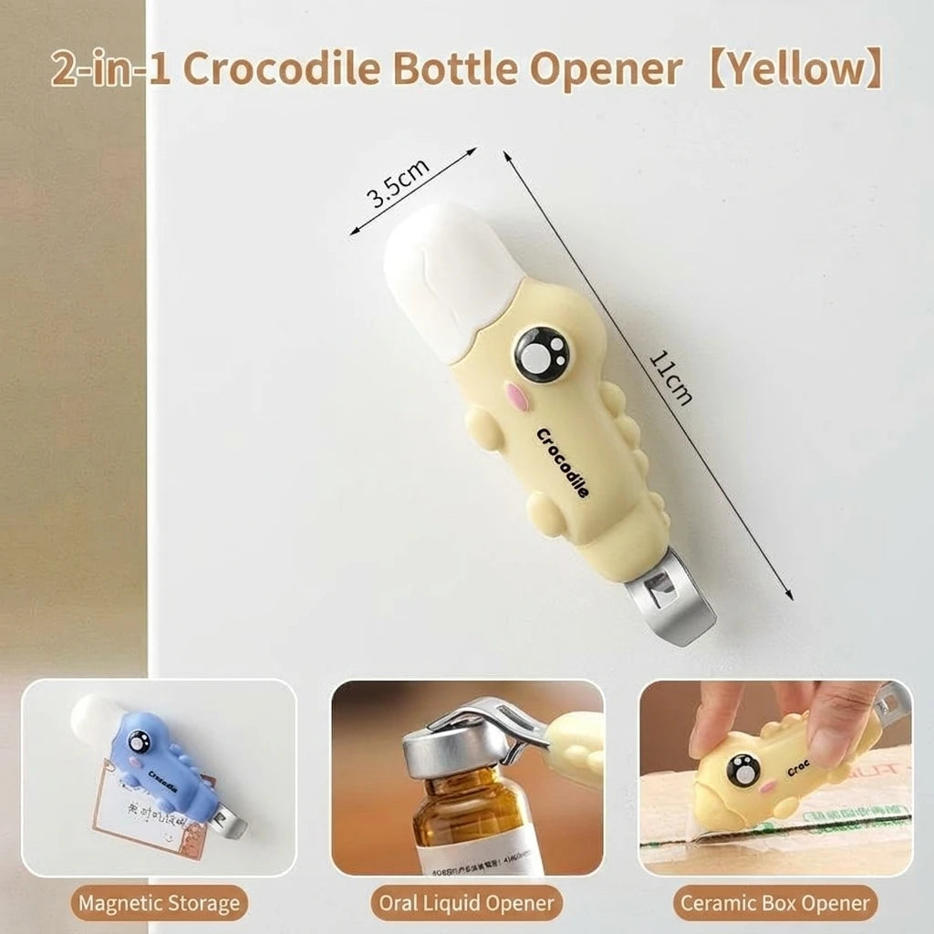 Mini Crocodile Design Bottle Opener for 10ml Oral Liquid Vial Cap Removal Laboratory Pocket Handy Tool