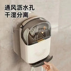 Dust Cover Drain Cutlery Organizer No Drill Wall Hanging Chopstick Cage Durable Easy Clean Kitchen Spoon Fork Storage Holder