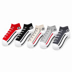 5Pairs Men's Invisible Boat Socks Summer Thin Cotton Breathable Socks Low Cut No Show Socks Anti Odor Sweat Absorbent