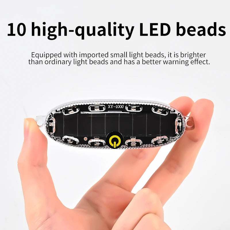 1PC Solar Car Warning Light Adhesive Automotive Warning Lights LED Flashing Light For Vehicles Solar Car Night Lights For Cars