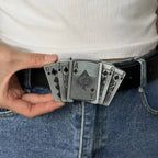 Poker Trendy Metal Belt Buckle Lighter, Men's Belt-integrated Lighter, Smoking Accessory & Gift
