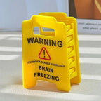 Novelty Caution Sign Hair Claw Clip Warning Message Thick Hairs Design Overstimulated Hair Clip Sensory Input Safety Awareness