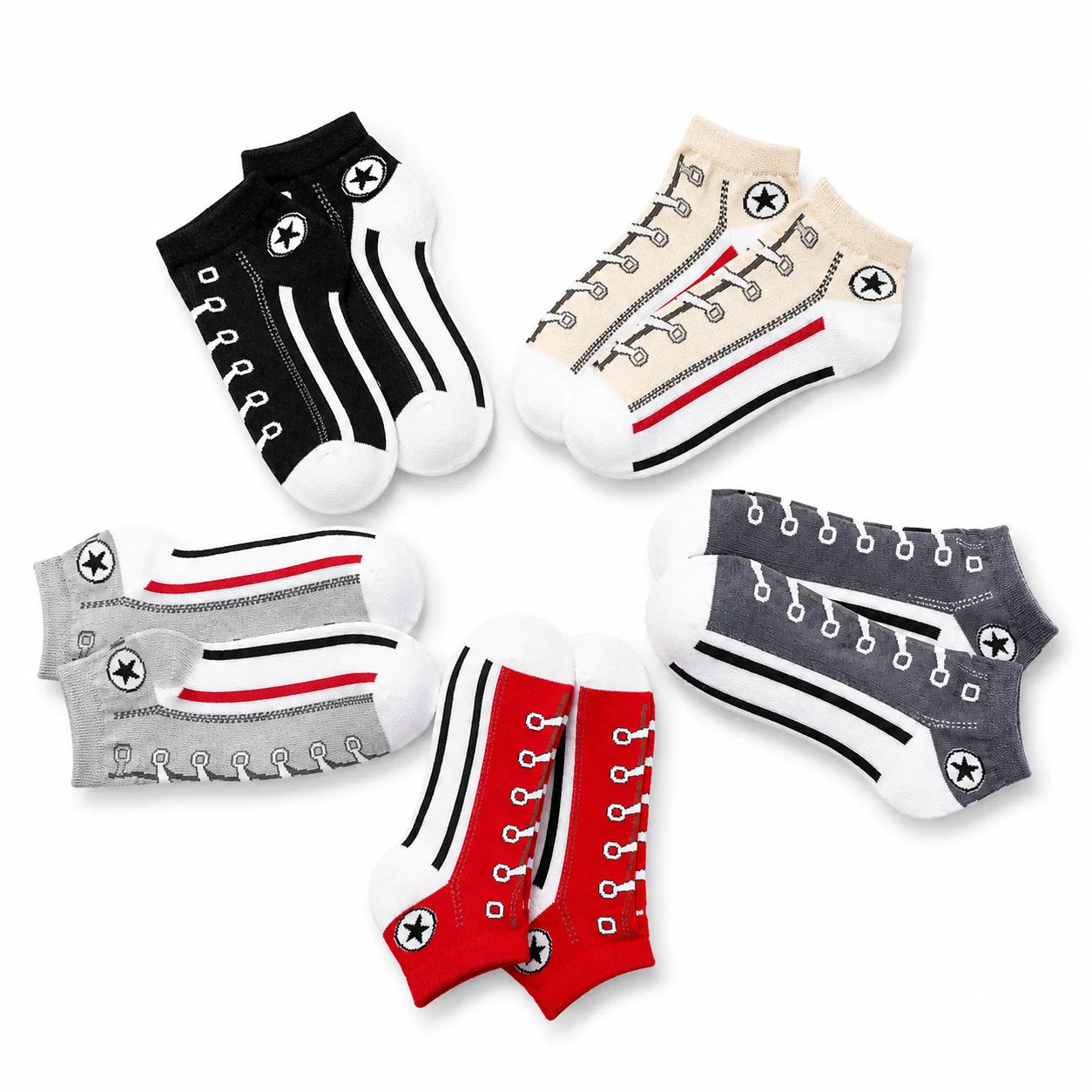 5Pairs Men's Invisible Boat Socks Summer Thin Cotton Breathable Socks Low Cut No Show Socks Anti Odor Sweat Absorbent