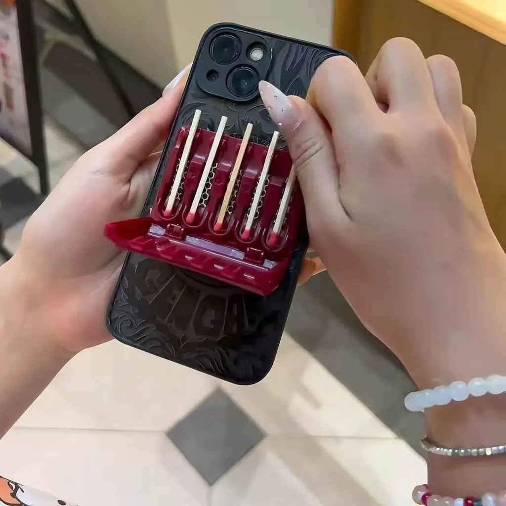 Portable Match Ignoite Cigarette Gadgets Match Holder Plastic Match Storage Mobile Phone Holder Multi-Functional