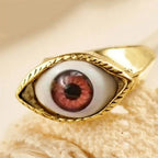 Vintage Gothic Fashion Hip Hop Devil's Eye Punk Exaggerated Chic Ring Men's Personalized Creative Trend Jewelry Halloween Gifts