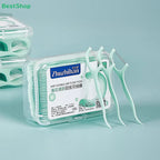 Mint Fresh Double-Line Floss Picks (50-Count) | Dual-Strand Teeth Cleaning Sticks, Deep Plaque Removal for Daily Oral Care