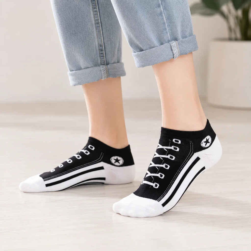 5Pairs Men's Invisible Boat Socks Summer Thin Cotton Breathable Socks Low Cut No Show Socks Anti Odor Sweat Absorbent