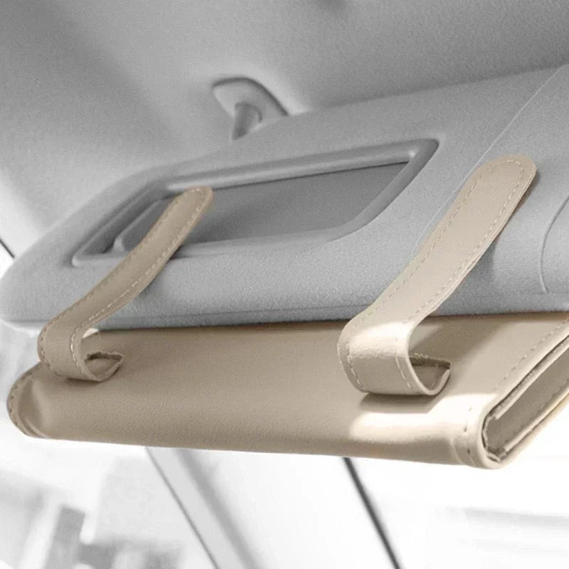 Car Tissue Box Hanging Sun Visor, Backrest Sunroof, Car Drawer Hanging Creative Leather Car Interior Supplies