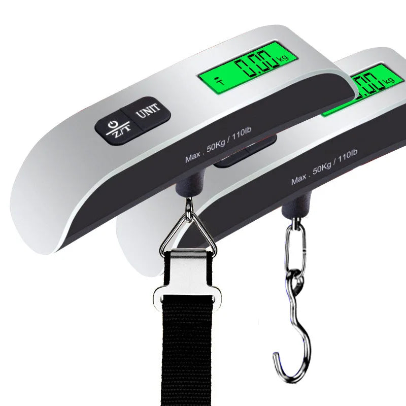 Digital LCD Display 110lb/50kg Electronic Luggage Hanging Suitcase Travel Weighs Baggage Bag Weight Balance Portable Scale Tool 主图