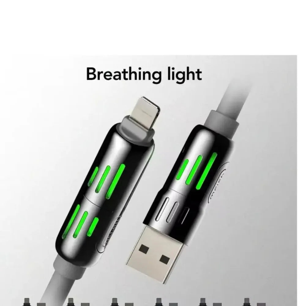 USB、Type C, lightning-Max 240W Fast Charging and Data Sync MFISH 4-in-1 Multi-Function USB Charging Cable for 16/15, iPad