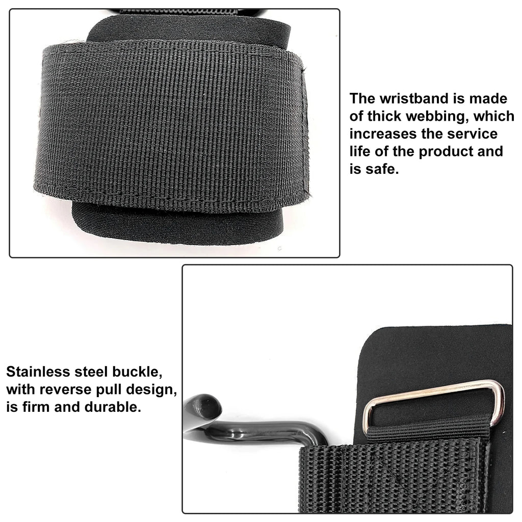 Pull Ups Strength Training Wrist Strap Hook Comfortable Grip Weightlifting Hooks Support Wraps for Power Lifting