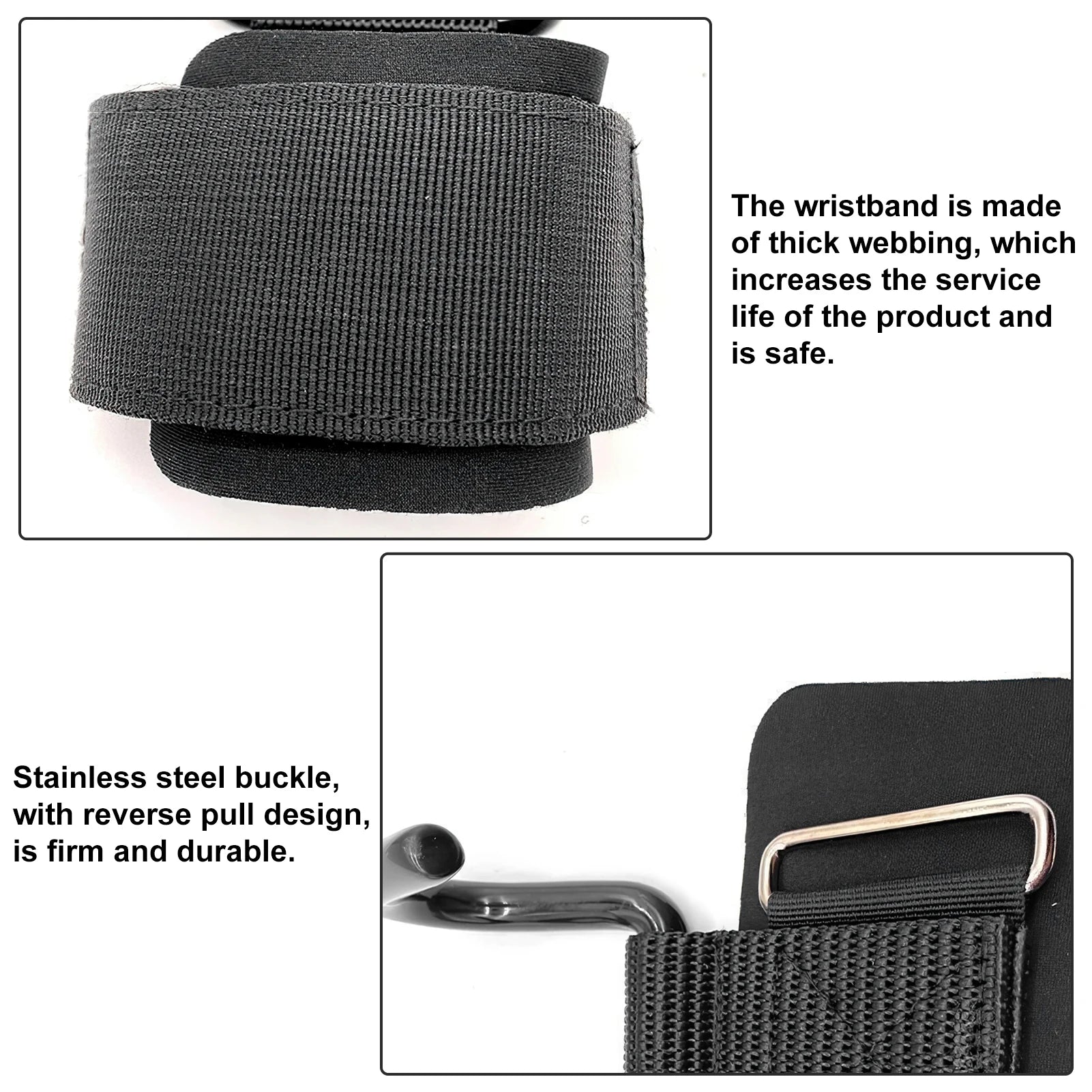 Pull Ups Strength Training Wrist Strap Hook Comfortable Grip Weightlifting Hooks Support Wraps for Power Lifting