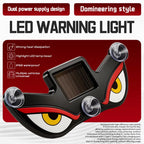 Solar Demon's Eye Car Lights Dynamic Expression Led Light Ambience Lamp Decoration Rechargeable Warning Lamps with Suction Cups