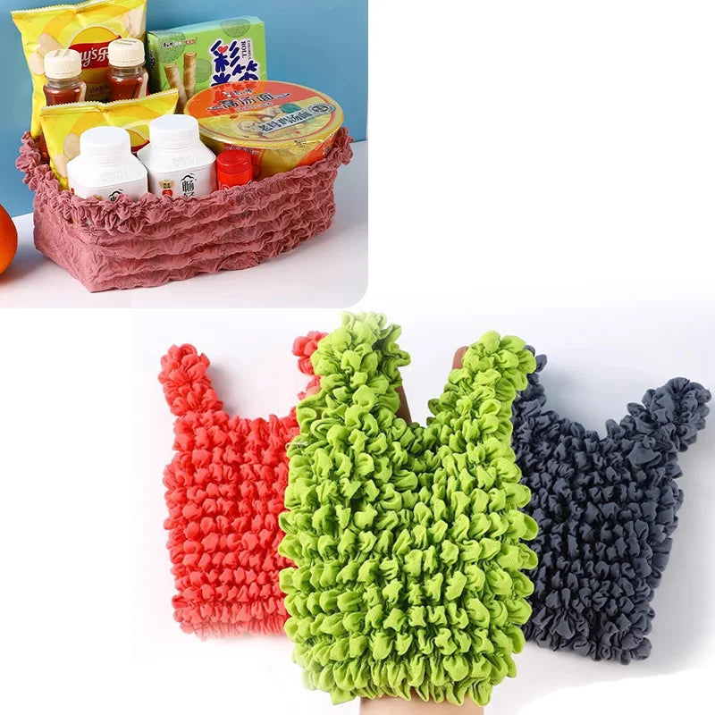 Bubble Puff  Shopping Bag Trendy Magic Expandable  Wrinkle Multi Purpose Large Capacity Elastic