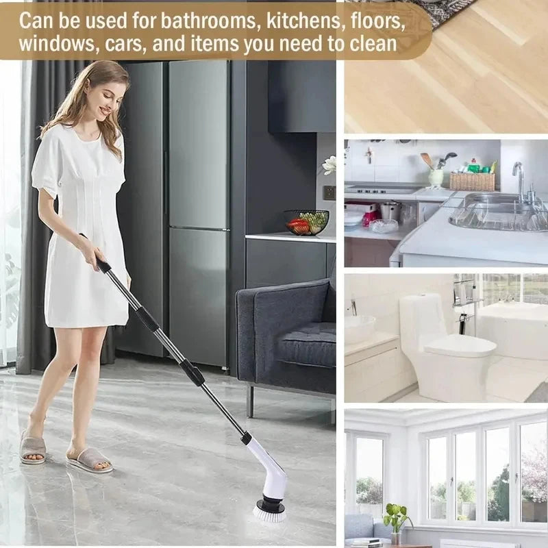 Multifunctional Electric Cleaning Brush Electric Cordless Spin Scrubber Toilet Mops Portable Cleaning Tool For Kitchen/Bathroom/