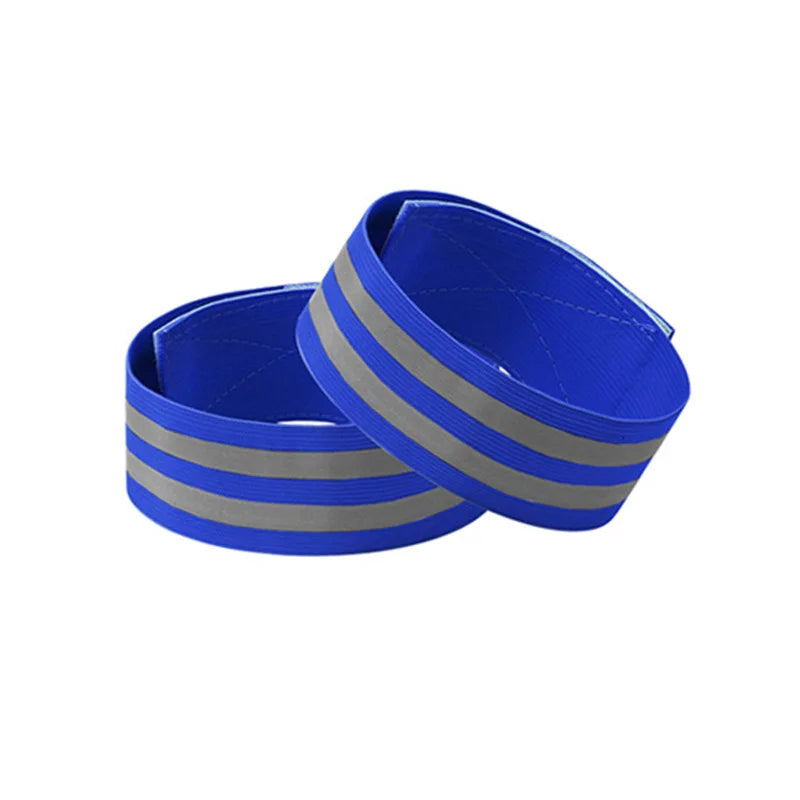 2PCS Running Reflective Arm Bands for Wrist Ankle Leg LED Reflector Armband Night Cycling Safety Light Tape Led Bracelet Strap