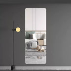 Self-Adhesive Acrylic Full Length Mirror, Wall Mounted Dressing Glass for Entryway, High Definition Stick On Door Mirror