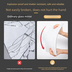 Self-Adhesive Acrylic Full Length Mirror, Wall Mounted Dressing Glass for Entryway, High Definition Stick On Door Mirror