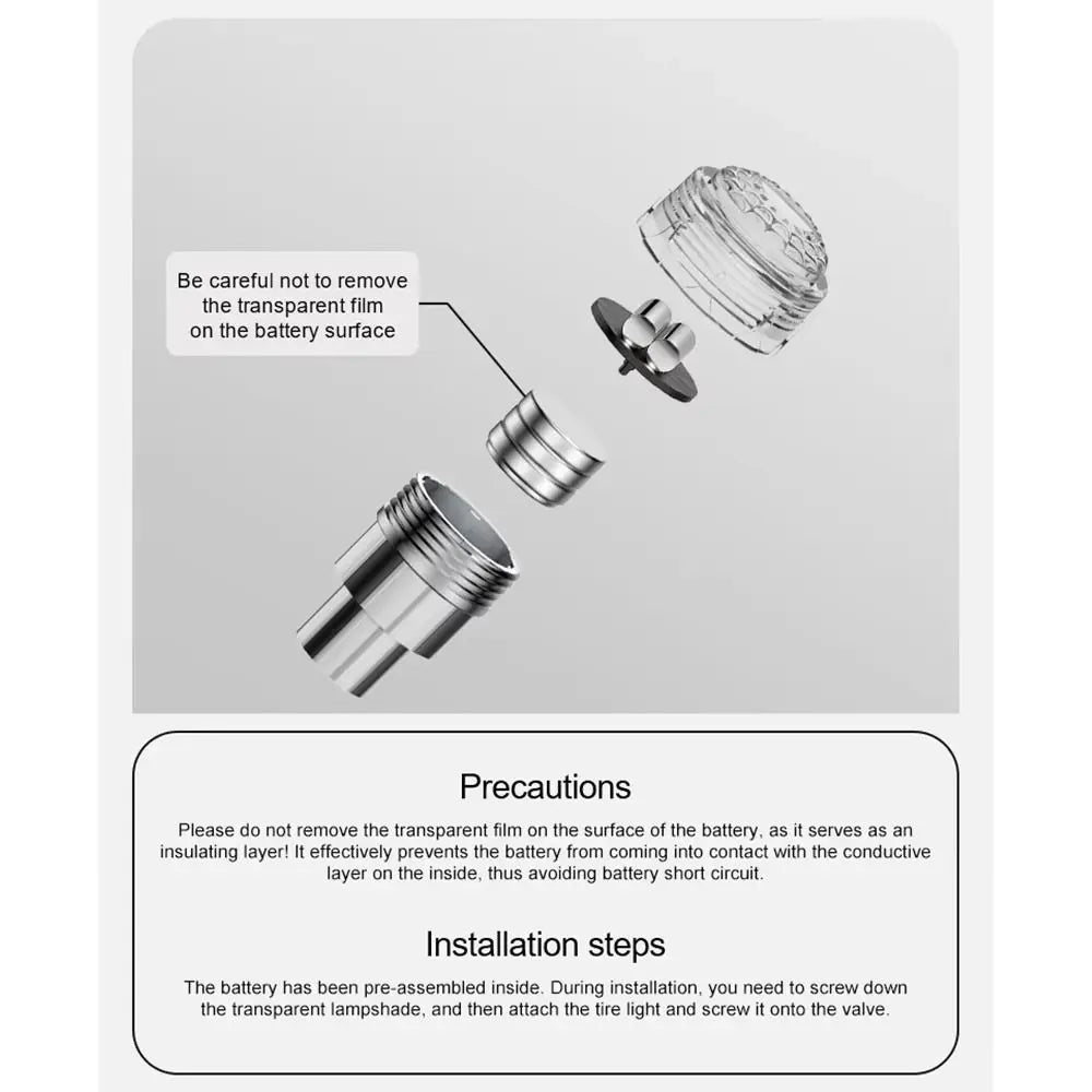 Motorcycle Tire Valve Light Rim Strobe Warning Wheel Lamp Flashing Vibration Activated Waterproof Decorative for Car E-Scooter