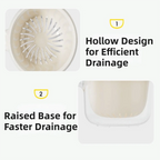 Portable Vegetable Washing Basket Plastic BPA-Free Food Draining Basket Reusable Large Capacity Food Storage Container