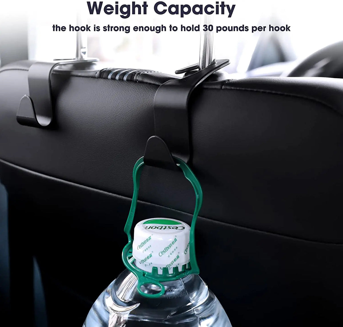 4Pack Hooks for Bags Car Clips Front Seat Headrest Organizer Holder Auto Fastener Hangers Car Storage Interior Accessories