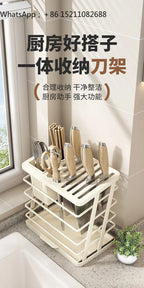 LLY Carbon Steel Z-Shaped Bevel Tool Holder Multifunctional Shelf Kitchen Tool Storage Rack