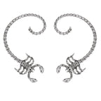 Gothic Punk Hip Hop Cuff Earring For Women Creative Design Retro Scorpion Climber Earrings  Ear Cuffs
