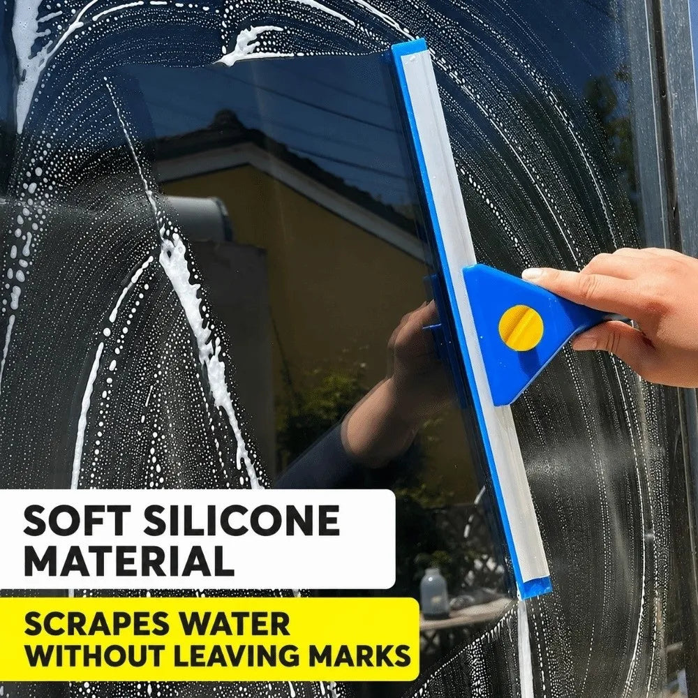 Durable Silicone Window Squeegee Multi-Purpose Streak-Free Cleaning Scraper Clean Tool Glass Wiper for Car