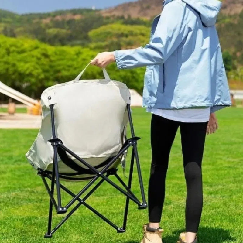 Portable Folding Chair Outdoor Camping Fishing Chair, Extendable Stool Self-driving Tour Camping Equipment