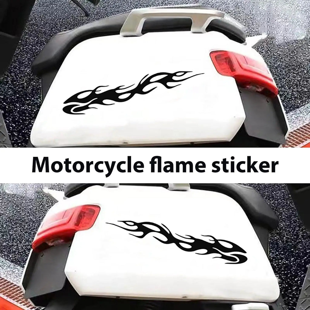 1 Pair Reflective Flame Motorcycle Stickers, Waterproof Self-Adhesive Decals For Trucks Cars, Outdoor Safety Vehicle Decals