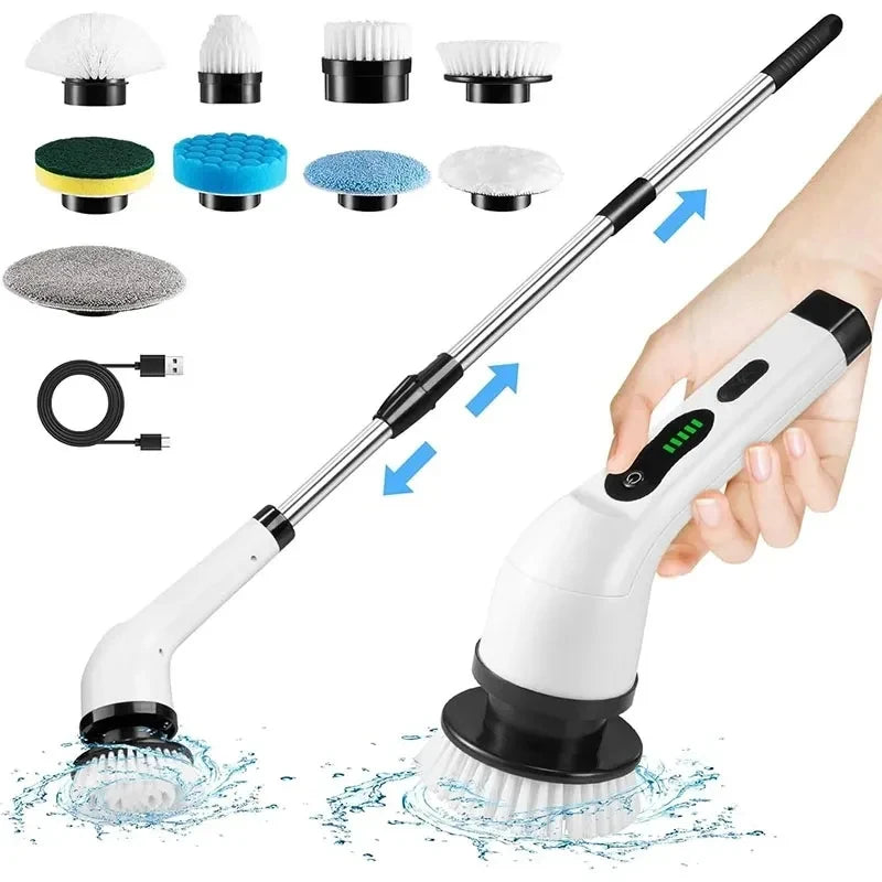 Multifunctional Electric Cleaning Brush Electric Cordless Spin Scrubber Toilet Mops Portable Cleaning Tool For Kitchen/Bathroom/ 主图