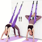 A Universal Yoga Stretching Strap with Door Anchor, Polyester Fitness Strap, Leg Stretch, Backbend Assisted Dance, Ballet